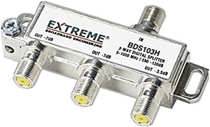 Extreme 3 Way Unbalanced HD Digital 1002MHz High Performance Coax Cable Splitter - BDS103H
