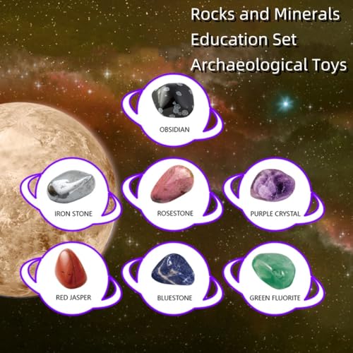 Image of Oligitdi Rocks and Minerals Education Set Archaeological Toys Excavation Toys Archaeological DIY Assembly Model for Children (Mars)