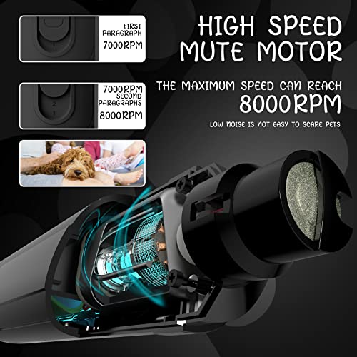 K&K Dog Nail Grinder, Professional 2-Speed Electric Pet Nail Trimmer, LED Light, for Small Medium Large Dogs Cats (Black) (Black) - Image 4