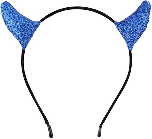 Miniatura 1 de Merroyal - Diadema con cuernos brillantes de diablo ideal como accesorio de disfraces y cosplays