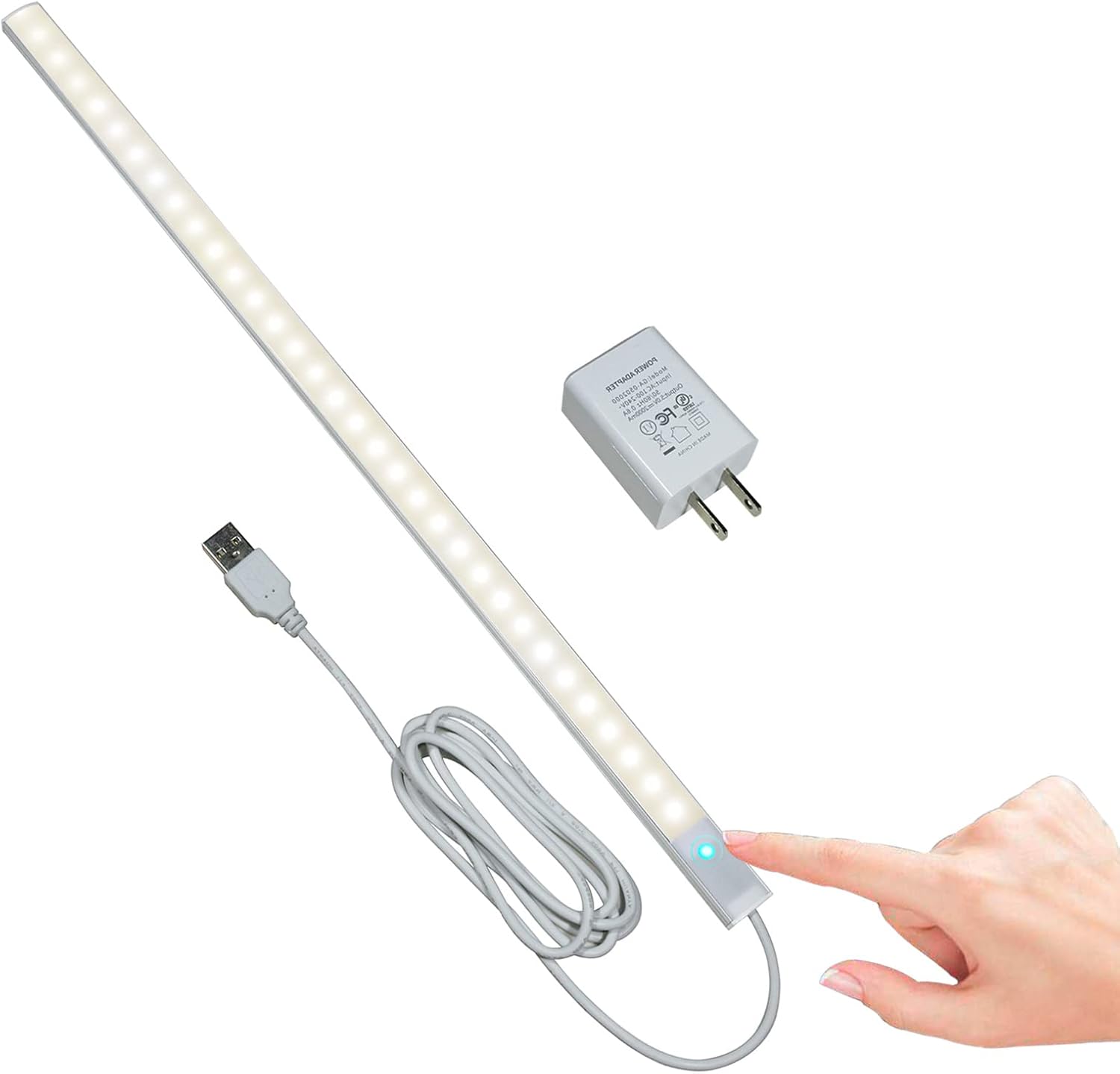IKSACE Plug in Under Lighting, 17 inch Touch Dimmable Closet
