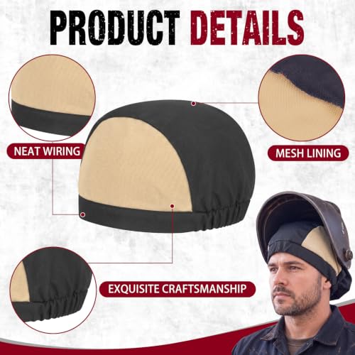 Image of Hercicy 2 Pcs Welding Caps Flame Resistant Cotton Universal Fit,Beanie