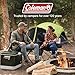 Coleman Portable Camping Chair with 4-Can Cooler, Cushioned Seat & Back with Side Pockets & Cup Holder, Carry Bag Included, Great for Camping, Tailgating, Firepits, Patio, & More