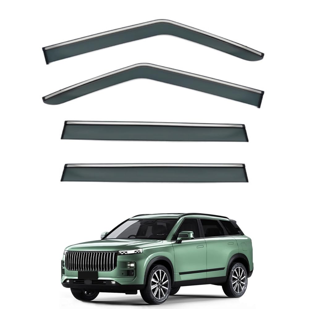 Qoemrhelt 4Pcs 4Pc Set In-Channel Wind Deflectors, For Jaecoo 7 J7 2023-2026 Window Visors Rain Guards Vent Visors Rain & Sun Protection,Car Accessories,