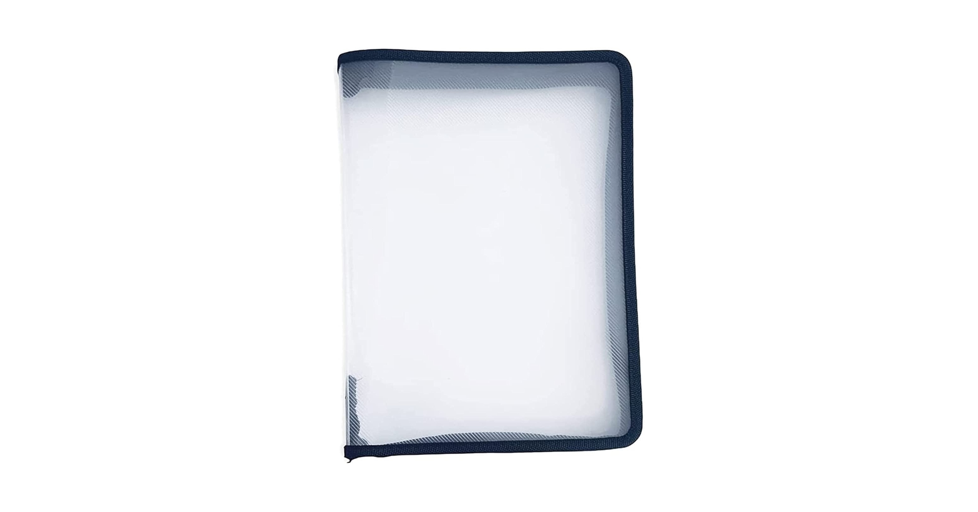 Amazon | A4 ファスナー付きクリアファイルケース 黒 ブラック