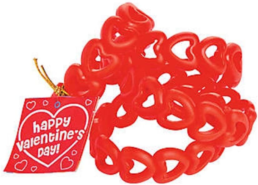 Happy Valentine's Day Red Heart Cut Out Stretchy Bracelets With To From Exchange Cards
