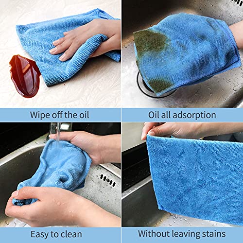 Mastertop Foot Pedal Spin Mop And Bucket With Wringer Set & 24 Pack Microfiber Cleaning Cloths #TOP6