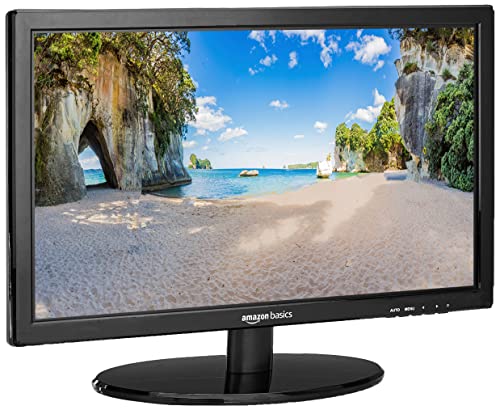 Image of amazon basics 18.5 Inch HD LED Backlit LCD Computer Monitor, Slim Design,1366 x 768 Pixels, 200 Nits with VGA Connectivity, 16.7 M Colors, 5 MS Response Time