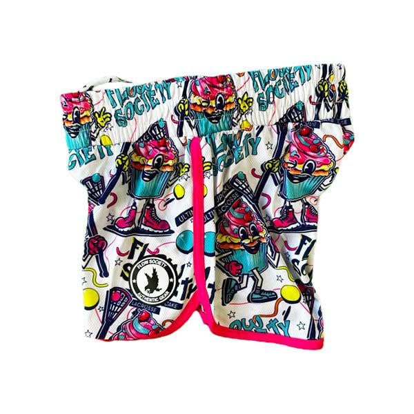 Flow Society Cupcake Society Girls Athletic Shorts - Gym - Sports - Activewear - Patterned - Basketball - Lacrosse Shorts2