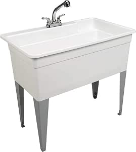 Mustee 28CF Big Tub Utilatub Combo Utility Tub, 24" x 40", White