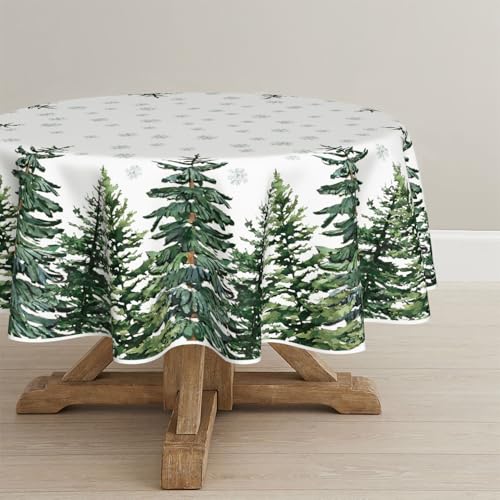 Artoid Mode Schneeflocken Bäume Weihnachten Tischdecke Rund 140 cm,...