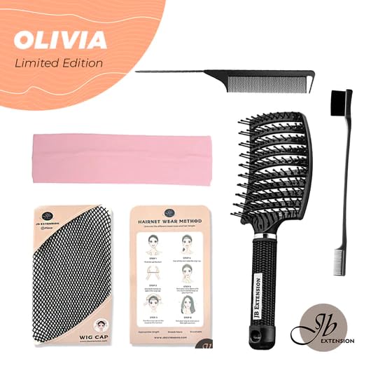 Miniatura 4 de JBEXTENSION OLIVIA MV - Peluca de 27 pulgadas con diadema de lujo, larga y rizada de cobre, pelucas sin pegamento para mujer, pelucas sintéticas
