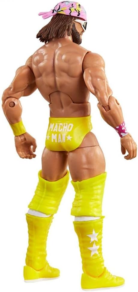 Flash Sale WWE Randy Macho Man Savage Legends Series 11 Elite Collection Wrestling Action Figure (Cream of The Crop Yellow)