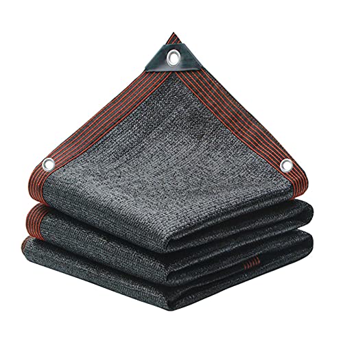 WZDD 7ftx30ft Black Sun Mesh Shade Sunblock Shade Cloth, Sun Shade Net with Grommets, Garden Shade Mesh Tarp, UV Resistant Netting for Garden Plant, Greenhouse, Barn Kennel