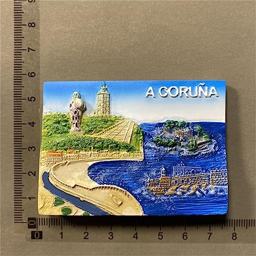 Imán de nevera decorativo A Coruña 7.7x5.4 cm miniatura 6