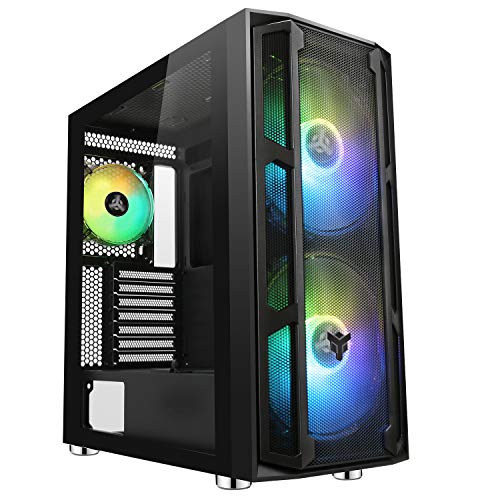 Itek MAJES 20 Mesh EVO – Case PC Gaming Full Tower ATX, 2x20cm Ventola, RGB Addressable, USB3, Pannello laterale in vetro temperato, Frontale Mesh, Nero