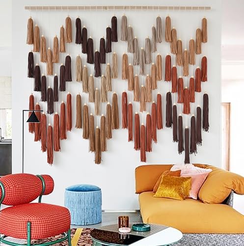 IOWER Macrame Wall Hanging Wave Tassel