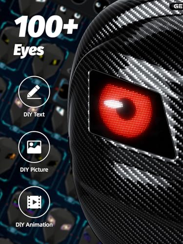 Gelrova LOY Black Knight Serise LED Backpack, Backpack with LED Eyes (Loy Eyes App) (Grey)3