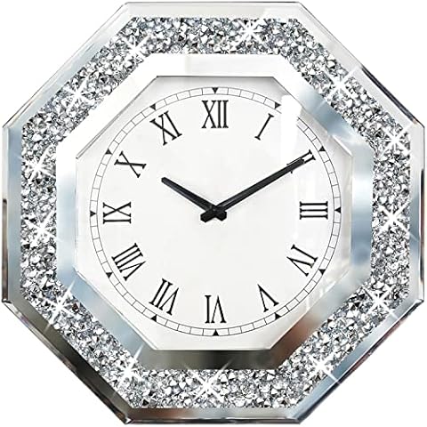 XIHACTY Octagon Mirror Glass Wall Clock Cover