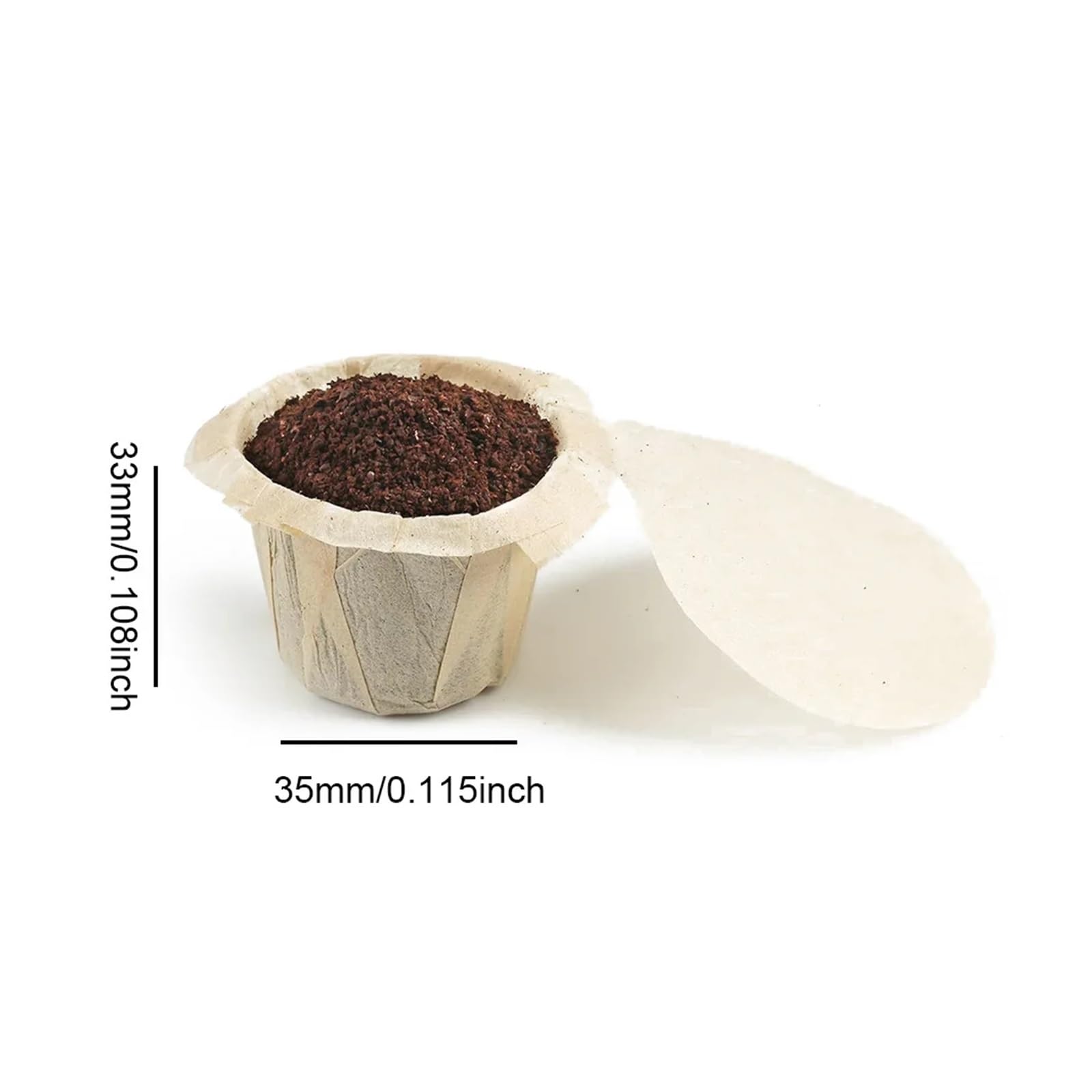 Máquina De Cápsulas De Café En Polvo De Papel De Filtro De Café Con Tapa, Soporte De Filtro De Café, Taza De Papel De Filtro De Café, Paquete De K-cup-400