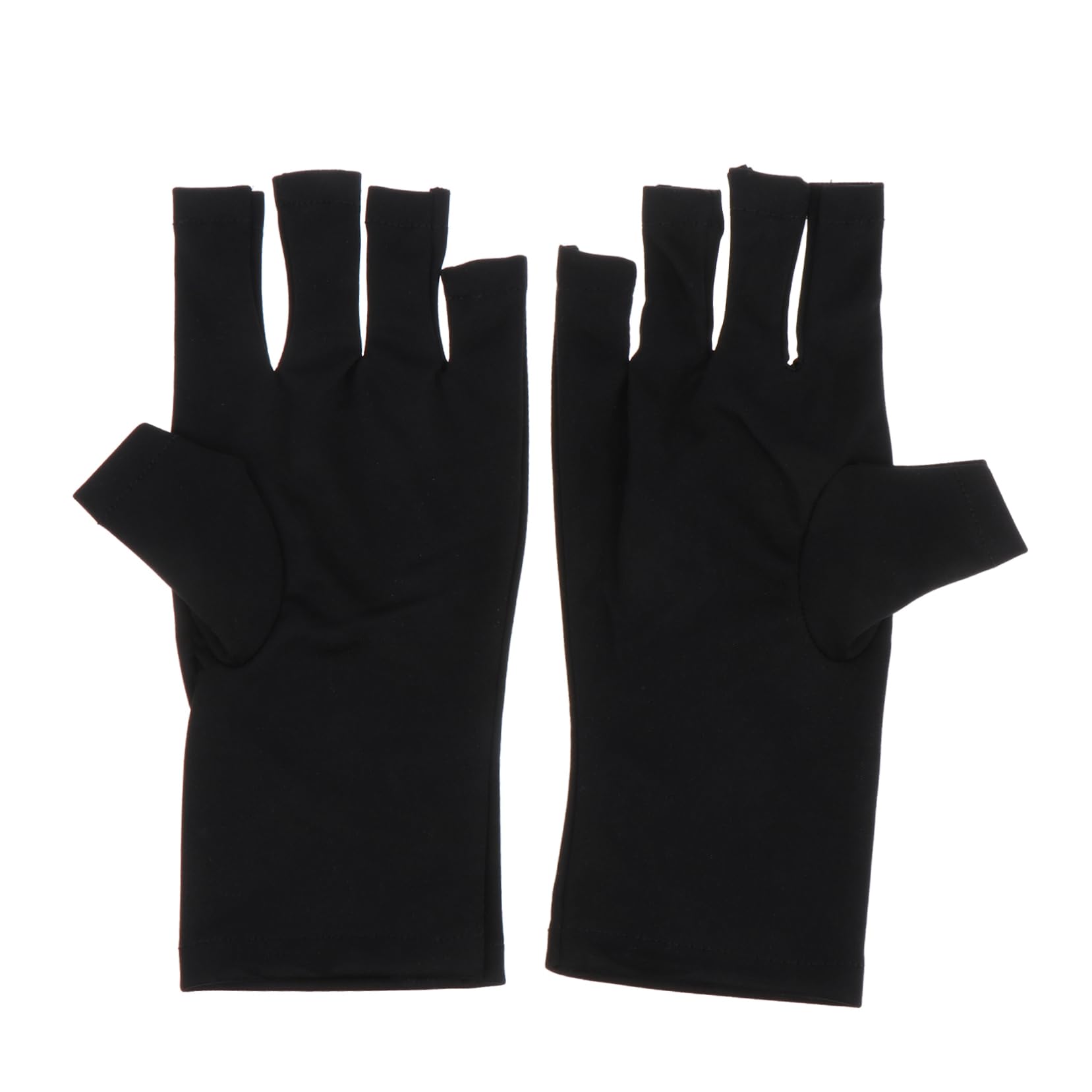 minkissy 2sets Uv Shield Nail Gloves for Manicure Breathable Polyester Hand Skin Protection 2pcs*2
