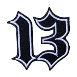 Number 13 Iron On Patches Embroidered Applique Iron On for Jeans, Clothes, Caps, Backpack, Hats