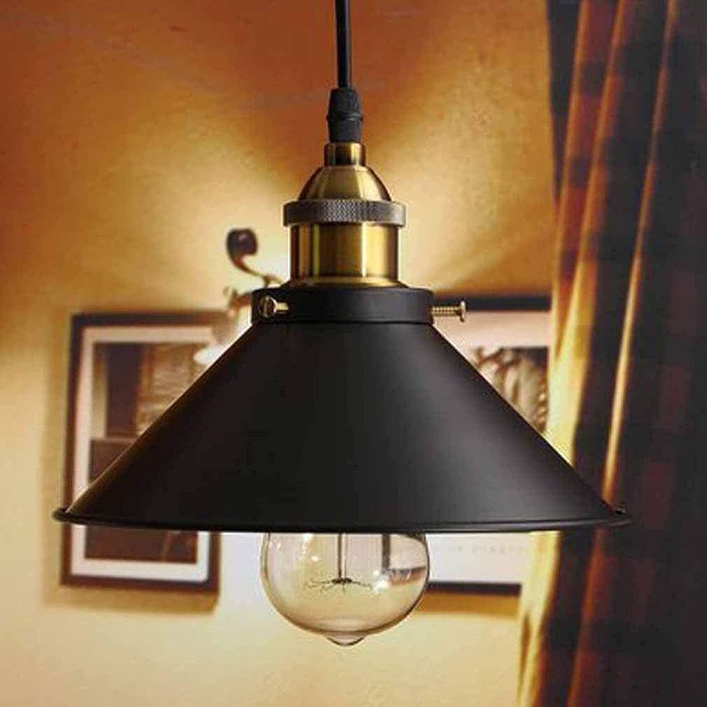 SXECAEPS E27 Retro Wrought Iron Chandelier North European and American Style Rural Industrial Small Black Dress Creative Bedroom Single Head Simple Interesting