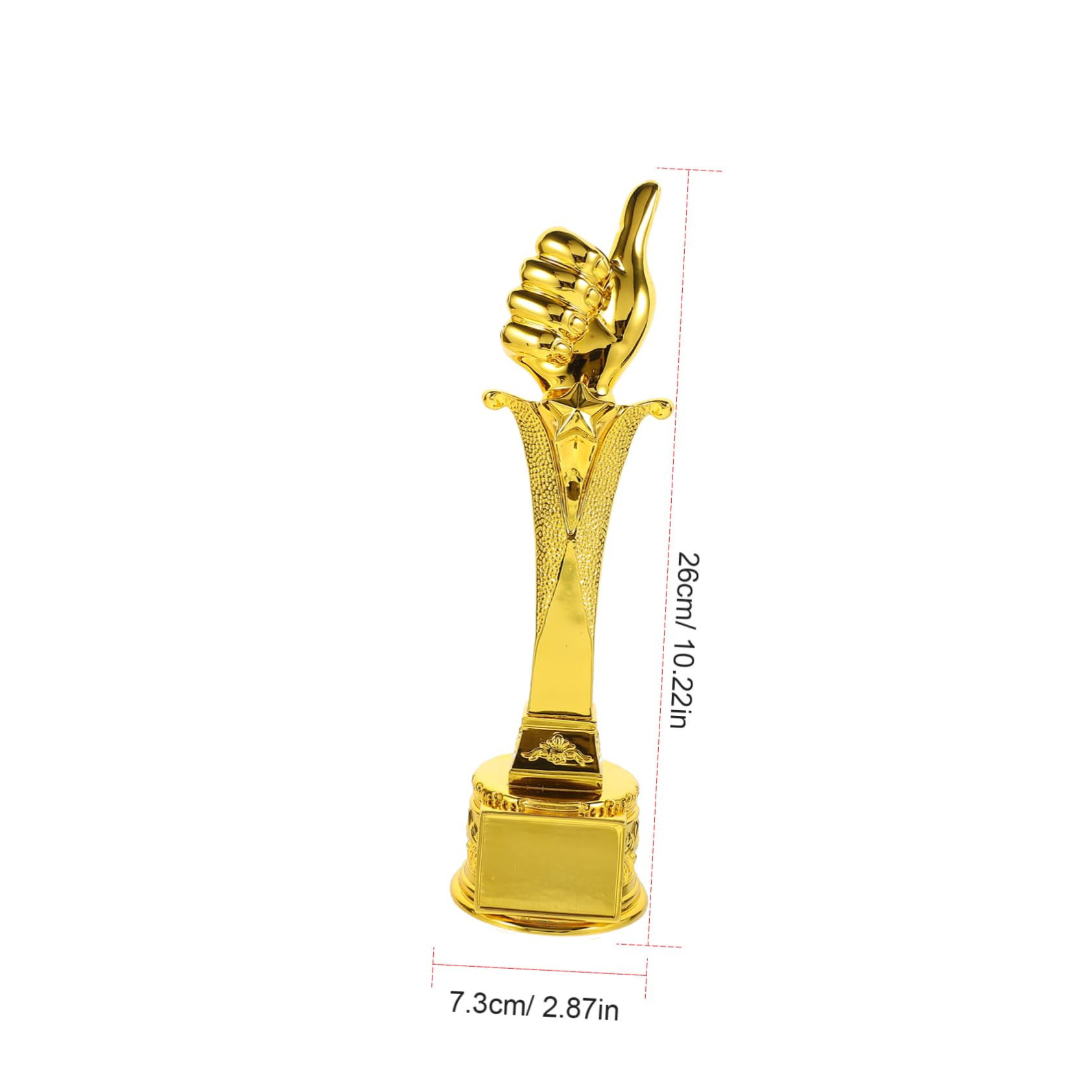 Toddmomy Thumb Trophy Model Funny Award Decoration for Competitions Office Desk Ornaments Unique for Winners Smooth