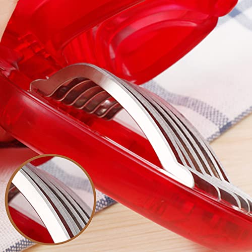 LIFVCNT 2-delige aardbeiensnijder keukengerei set, aardbeiensnijder, snijmes, roestvrij stalen lemmet, ambachtelijke fruittools, fruitsnijder, uitsteekvormpjes, bessenverdeler voor het garneren en decoreren van desserts - Image 4