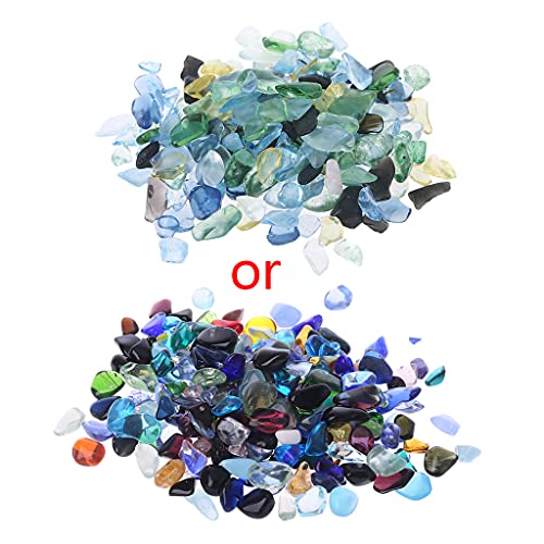 Mllepjdh Natural Stone Crystal Gravel Flowerpot Fish for Tank Aquarium Decor Luminous Stones