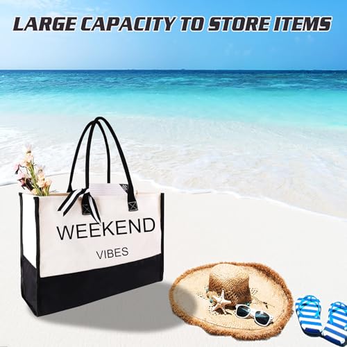 Image of Antfuny Extra Large Beach Bag Tote Bags Women Oversized XL Waterproof Vacation Canvas Personalized