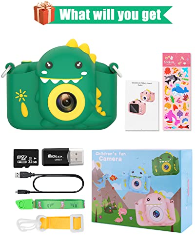 Kids Camera For 3-8 Years Old Toddlers Childrens Boys Girls Christmas Birthday Gifts Selfie Digital Toy Camera With 32Gb Sd Card #TOP6