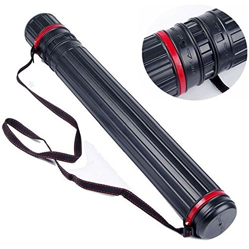 YJL Tiro con carcaj de flecha para el hombro, con capacidad para 12 flechas para las manos derechas, tubo de flecha, longitud ajustable 63 cm-100...