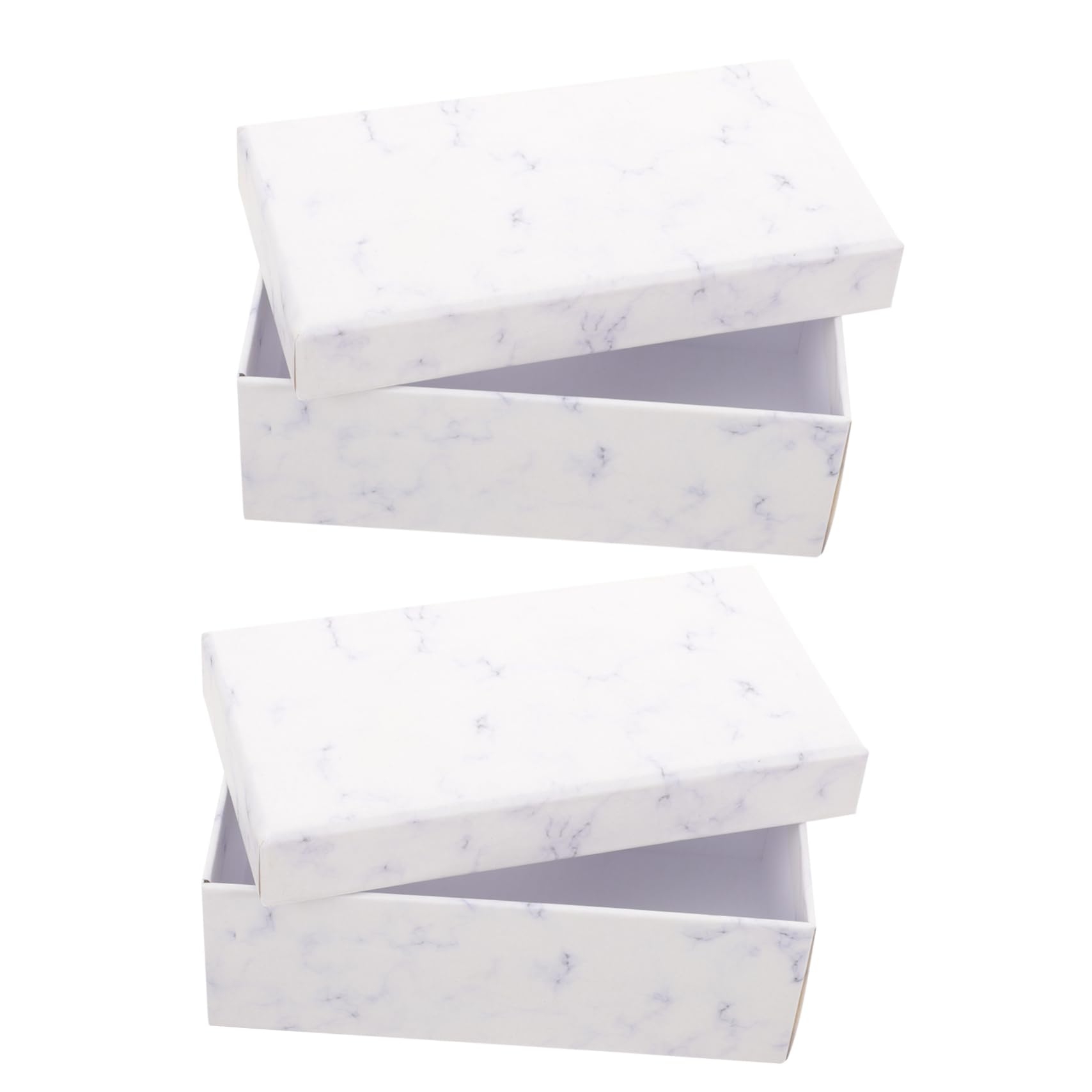 COLLBATH 2pcs Marble Pattern Jewelry Boxes Xmas Wrap for Party Favors Elegant Design for Jewelry Crafts Mugs and More for Christmas and Special Occasions