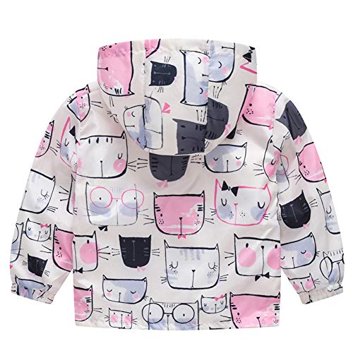 Toddler Boys Girls Rain Jacket Cartoon Zip Hooded Windproof Raincoat2
