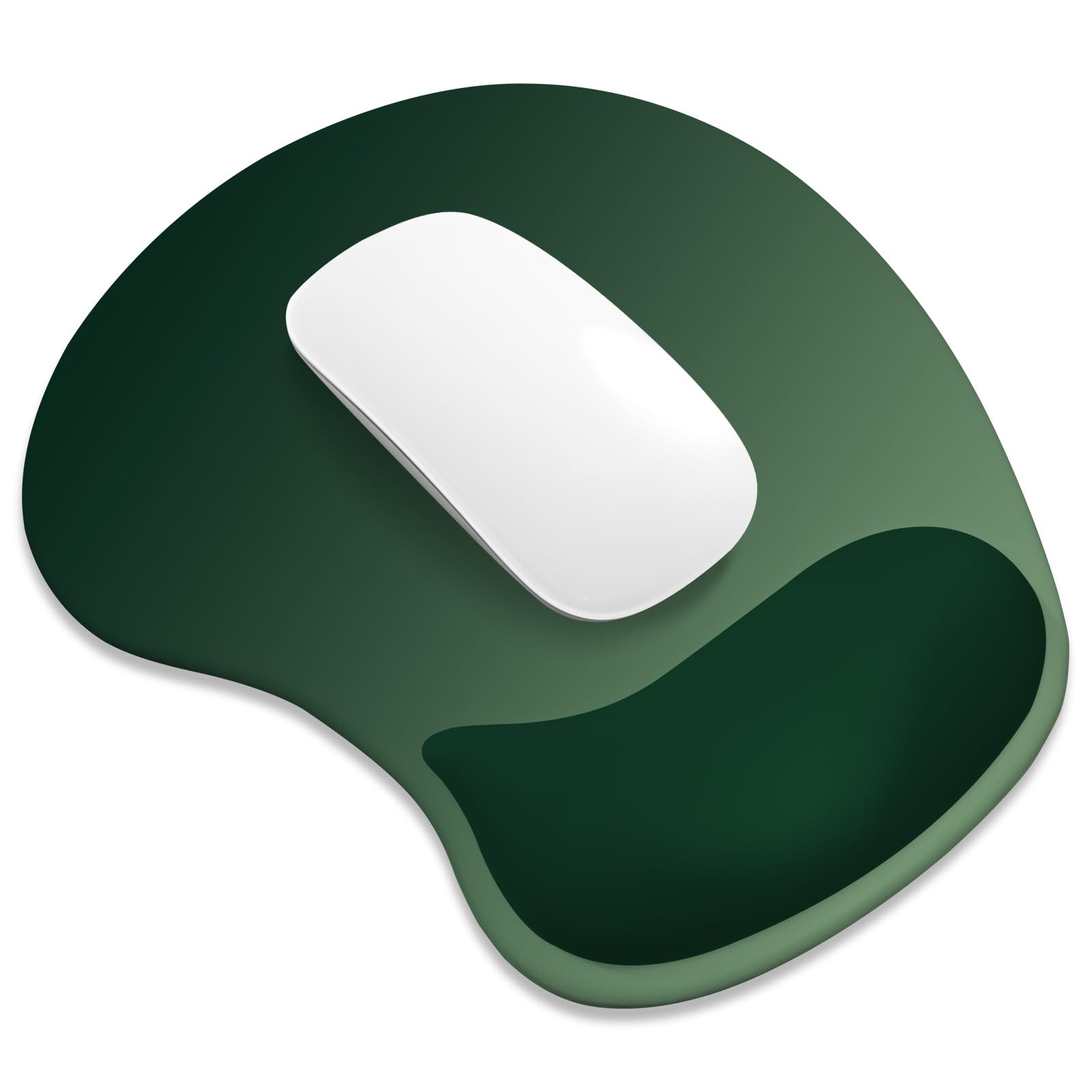 Photo 1 of ITNRSIIET Ergonomic Mouse Pad, Cushioned Gel Wrist Rest, Non-Slip Base, Smooth Surface, Cute Multi-Color, 9.5 x 8.2 in, Deep Green Gradient