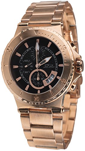 Daniel Steiger Atlantic Sport Rose Gold Men's Watch - Split-Second Precision Chronograph Movement - Magnificent Presenation Case Perfect for Gift Giving