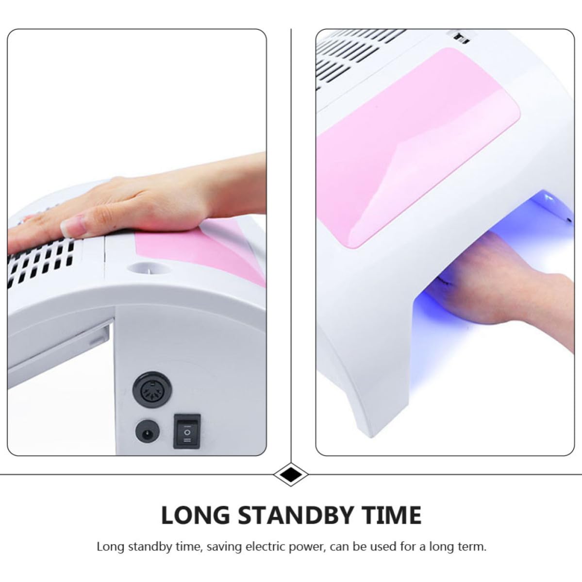 Polisseuse à Ongles Rechargeable Compacte en Abs Blanc pour Nail Art