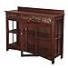 Camino Mission Sideboard & Curio - Red Washed Expresso Finish w/ Faux Slate - Spacious Design