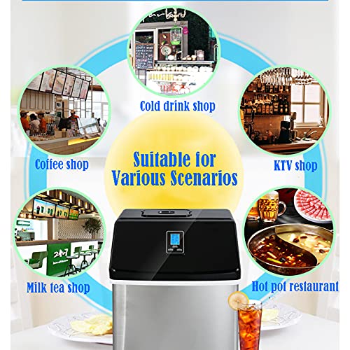 MHGD Elektrischer Eisbereiter, tragbar, kompakter Eiswürfelbereiter, selbstreinigende Tisch-Eismaschine, einfach zu… – Bild 3