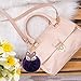 Anple Real Rabbit Fur Ball with Artificial Fox Head Inlay Pearl Rhinestone Key Chain for Womens Bag or Cellphone or Car Pendant (Purple2)