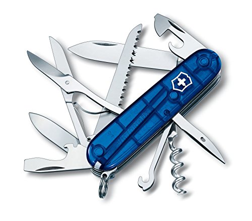Preisvergleich Produktbild Offiziersmesser Huntsman blau transparent,15 Funktionen