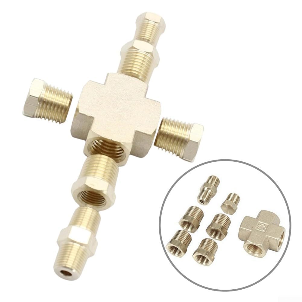 Ölsensor-Adapter-Verteiler mit 1/8 27 NPT und 1/4 18 NPT-Gewindeanschlüssen, bietet sichere Montage für Druck- und Temperatursensoren im Automobilbereich
