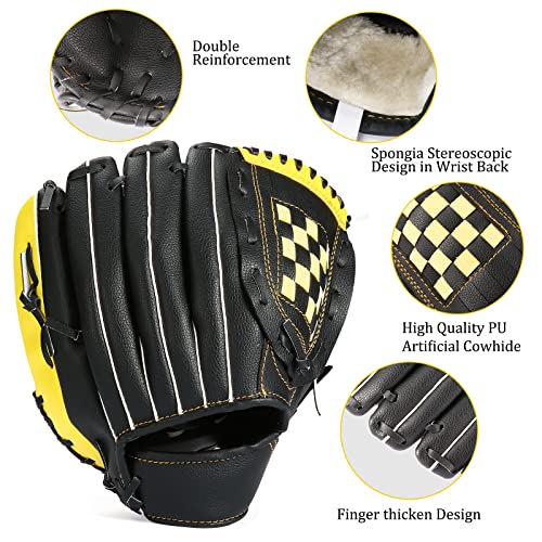 Youth Baseball Glove Softball Glove 11.5 Inch Baseball Mitt For Teens Youth Beginner Durable Pu Leather Teeball Softball Mitt For Training Practice Left Hand Glove Right Hand Throw #TOP1