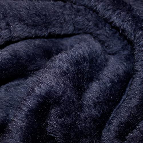 Tissu polaire corail bleu marine coupon 500x150cm couverture