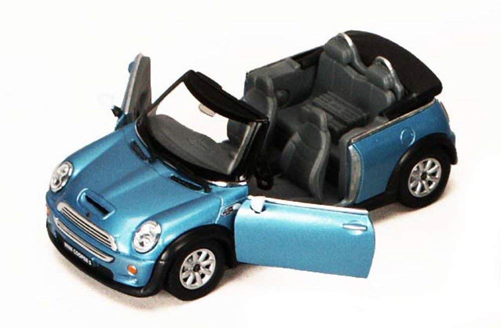 Mayatra's Kins Mart 1:28 Scale Mini Cooper S Convertible Diecast Model Toy Car (Blue)