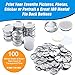 300 Pieces Blank Button Making Supplies Round Badge Parts Metal Pin Badge Kit for Button Maker Machine, Including Metal Shells Back Cover and Clear Film(1.46 Inch,Silver)