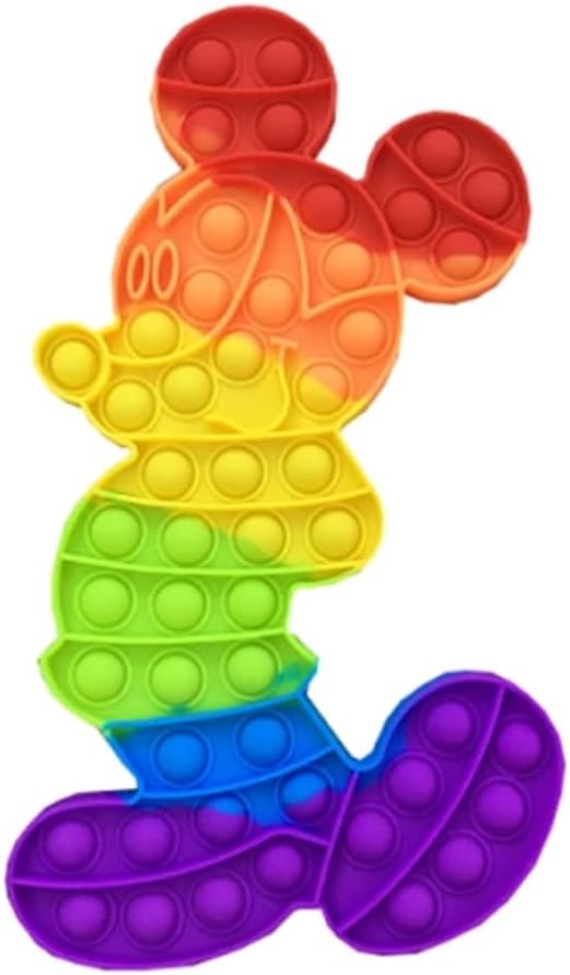 Azsure Lifestyle Large Sensory Silicon Pressure Relieve Pop It Mickey Mouse Fidget Bubble Popper Fun & Stress Relieved Poppets