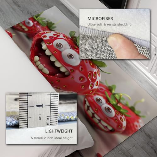Tapis fraises lavable et antidérapant imprimé 3D - 6
