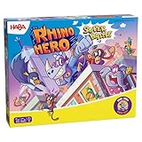 DÉFI DE STACKING INSTABLE : Dès que la figurine Rhino grimpe dans la maison, elle devient tremblante ! Qui prouve une main stable et place les cartes de sorte que le super-héros arrive en toute sécurité en haut ?